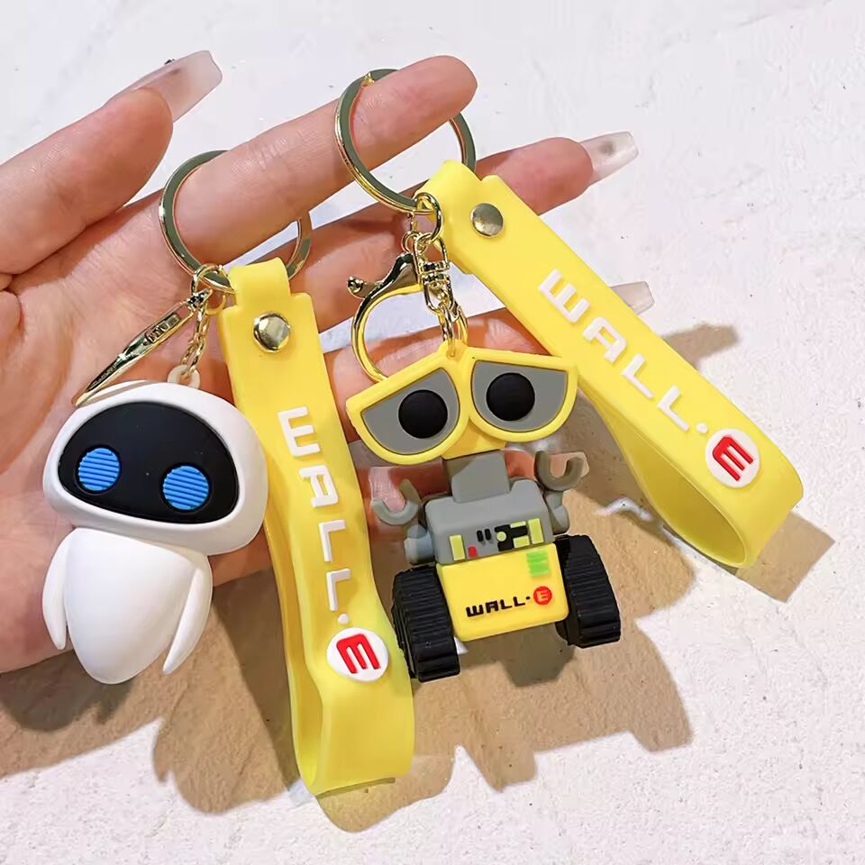 Cute cartoon Robotron keychain WALL-Eva keychain men and women's bags pendant gifts wholesale