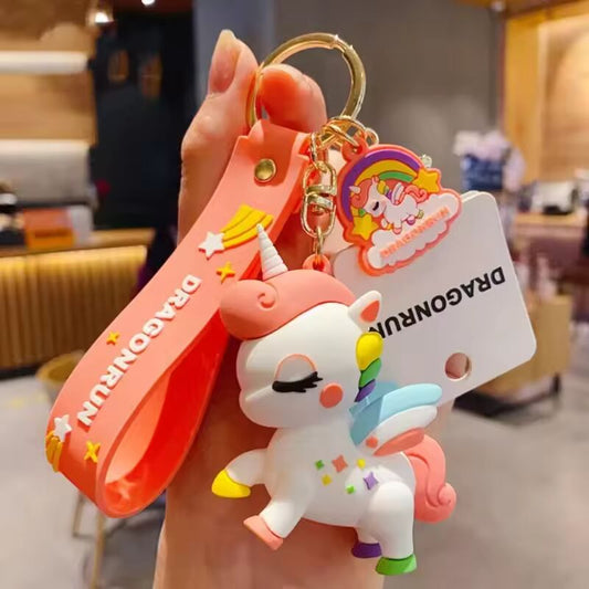 Adorable Beautifu Key Chain Bag Pendant Cute Cartoon Original Unicorn Keychain Car Key Ring Creative Gifts For Children