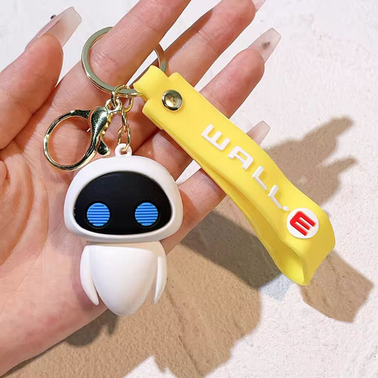 Cute cartoon Robotron keychain WALL-Eva keychain men and women's bags pendant gifts wholesale